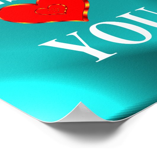 Jesus Lieben Sie Poster (Ecke)