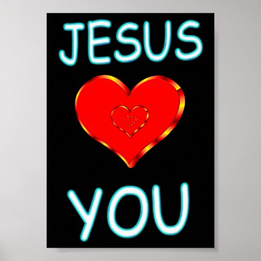 Jesus Lieben Sie Poster (Vorne)