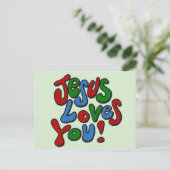 Jesus Lieben Sie Postkarte (Stehend Vorderseite)