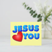 Jesus Lieben Sie Postkarte (Stehend Vorderseite)