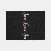 Jesus Lieben Sie - Religiöse Christlich Fleecedecke (Vorderseite (Horizontal))