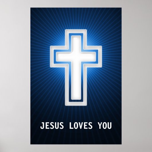 Jesus Lieben Sie | Religiöses Kreuz Poster (Vorne)