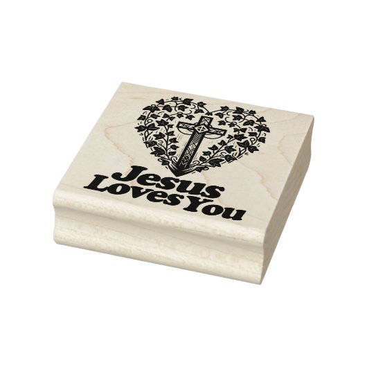 Jesus Lieben Sie Retro Green English Ivy Gummistempel (Stempel)