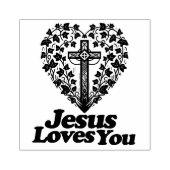 Jesus Lieben Sie Retro Green English Ivy Gummistempel (Prägung)