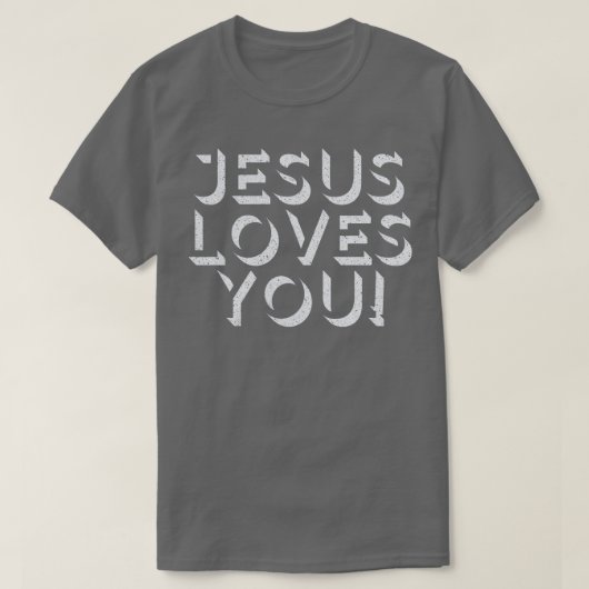 Jesus Lieben Sie Retro Typografie Design T-Shirt (Design vorne)