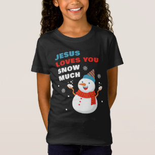 Jesus Lieben Sie Schnee viel Christlich Weihnachte T-Shirt
