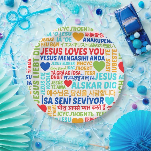 Jesus Lieben Sie Sprachen Pappteller (Party)