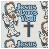 Jesus-Lieben Sie Stoff (Nahaufnahme)
