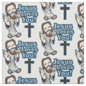 Jesus-Lieben Sie Stoff (Muster)