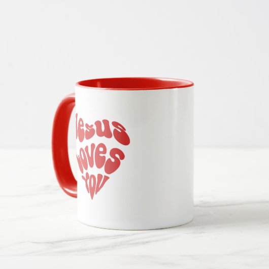 Jesus Lieben Sie Tasse (Vorderseite Links)