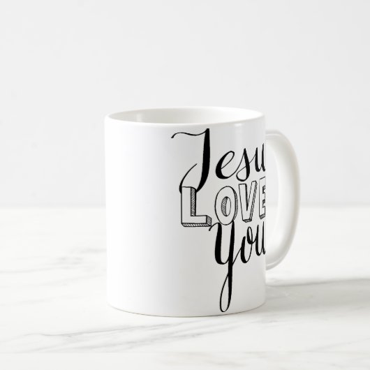 Jesus-Lieben Sie Tasse (VorderseiteRechts)