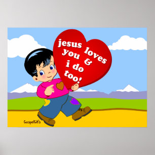 Jesus-Lieben Sie u. ich tun auch! Poster