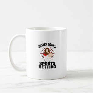 Jesus Lieben Sportwetten Glücksspiel Christ Gesch Kaffeetasse