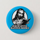 Jesus-Lieben verboten Bücher Button (Vorderseite)