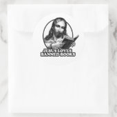 Jesus-Lieben verboten Bücher Runder Aufkleber (Tasche)