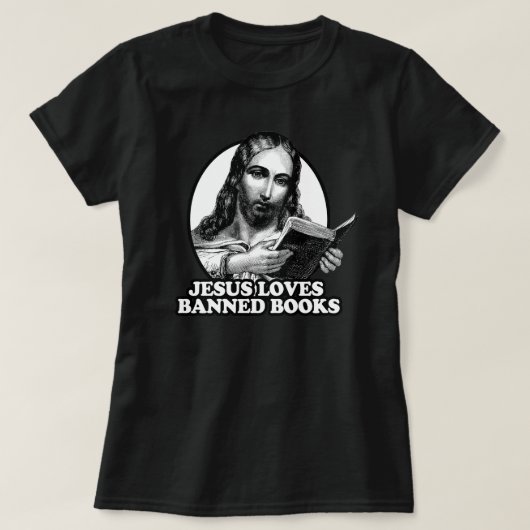 Jesus-Lieben verboten Bücher T-Shirt (Design vorne)