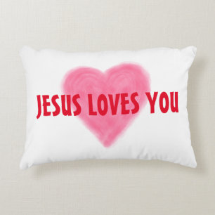 JESUS LIEBEN YOU Accent Pillow Dekokissen