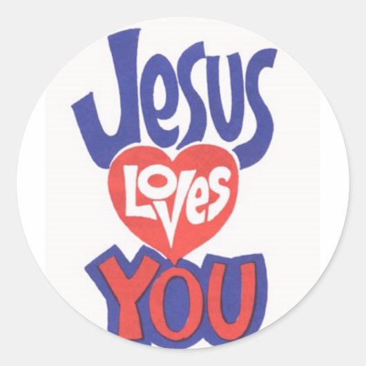 JESUS-LIEBEN-YOU-Stickers Runder Aufkleber (Vorderseite)