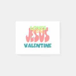 JESUS LIEBEN YOU, VALENTINE POST-IT KLEBEZETTEL