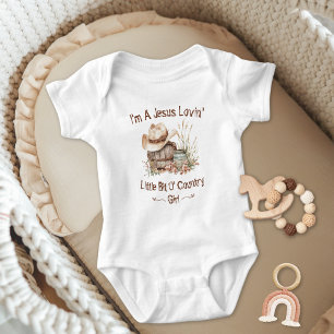 Jesus liebendes kleines bisschen Country Baby Cowg Strampler