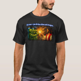 Jesus liebt Aliens — Kosmisches Design für Fremden T-Shirt