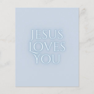 Jesus liebt christliches Typografie-Design  Flyer
