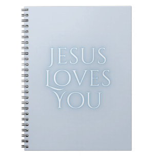 Jesus liebt christliches Typografie-Design  Notizblock