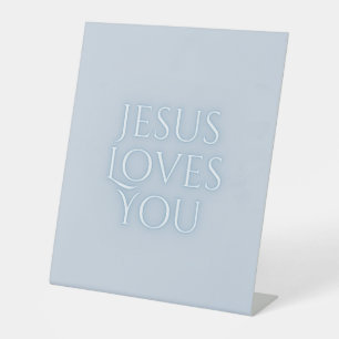 Jesus liebt christliches Typografie-Design  Sockelschild