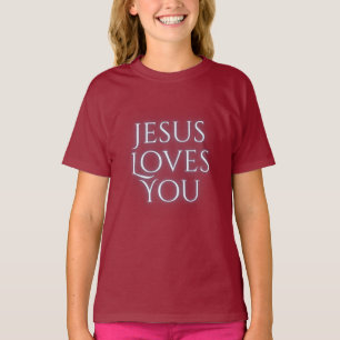 Jesus liebt christliches Typografie-Design  T-Shirt