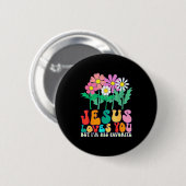 Jesus liebt dich, aber ich bin sein Lieblings-Chri Button (Vorne & Hinten)