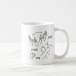 Jesus liebt dich Asl Gebärdensprache Christlich  Kaffeetasse