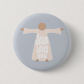 Jesus liebt dich Christliche Einheitswoche Button (Vorderseite)