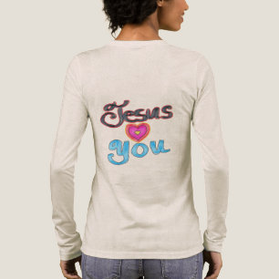 Jesus liebt dich christlicher Spruch Tri-Blend Shirt