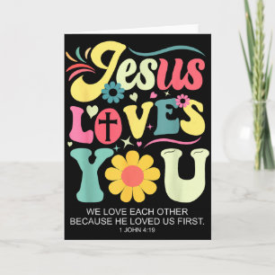 Jesus liebt dich christliches Kreuz Gott Glaube Bi Karte