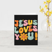 Jesus liebt dich christliches Mädchen Gott Schwest Karte (Gelbe Blume)