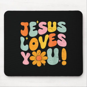 Jesus liebt dich Christliches Teenager-Mädchen Got Mousepad