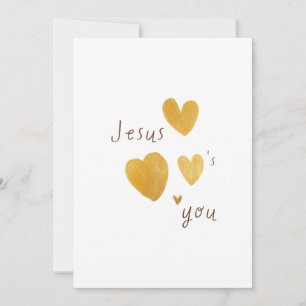 Jesus liebt dich. Einladungskarte zur Ankündigung