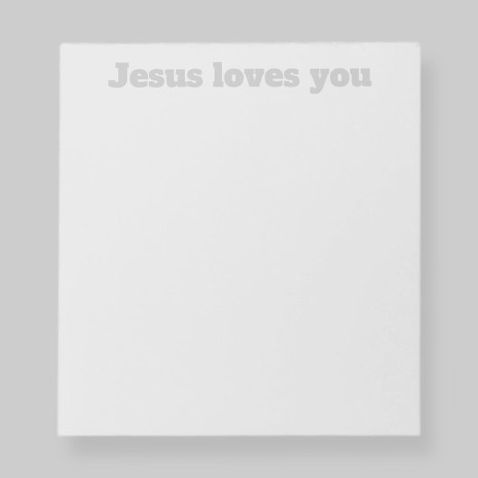 Jesus liebt dich | Grau & Hellgrau Notizblock