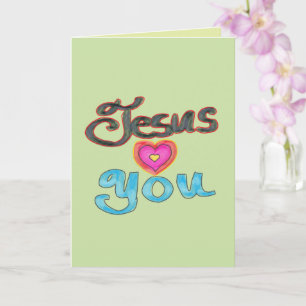 „Jesus liebt dich“ Individuelle Grußkarte Karte