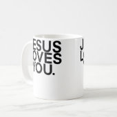 Jesus liebt dich kaffeetasse (Vorderseite Links)