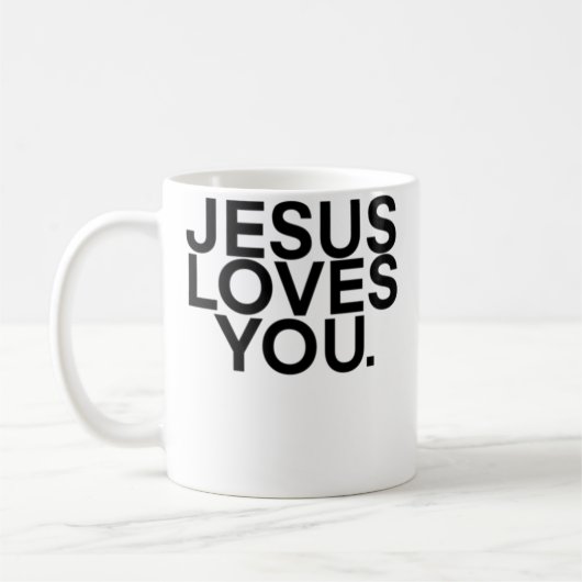 Jesus liebt dich kaffeetasse (Links)
