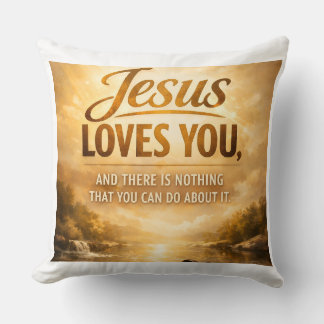 Jesus Liebt Dich Kissen • Christliche Ermutigung •