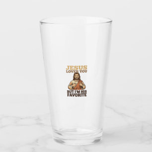 Jesus liebt dich lustiges Vintage-Glaubens-Shirt-D Glas