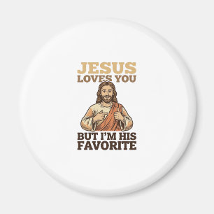 Jesus liebt dich lustiges Vintage-Glaubens-Shirt-D Magnet