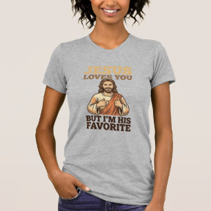 Jesus liebt dich lustiges Vintage-Glaubens-Shirt-D T-Shirt
