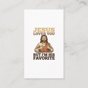 Jesus liebt dich lustiges Vintage-Glaubens-Shirt-D Visitenkarte