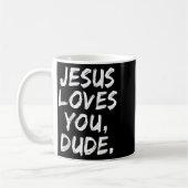 Jesus liebt dich, Mann, Christlicher Gläubiger, Gl Kaffeetasse (Links)