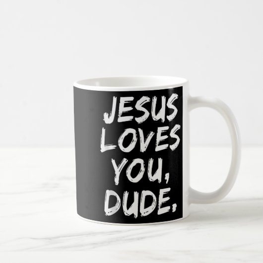 Jesus liebt dich, Mann, Christlicher Gläubiger, Gl Kaffeetasse (Rechts)
