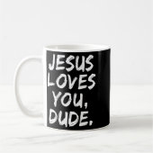 Jesus liebt dich Mann Christlicher Gläubiger Glaub Kaffeetasse (Links)