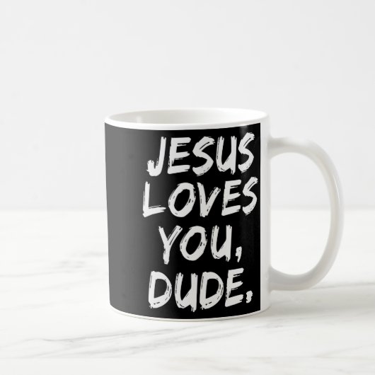 Jesus liebt dich Mann Christlicher Gläubiger Glaub Kaffeetasse (Rechts)
